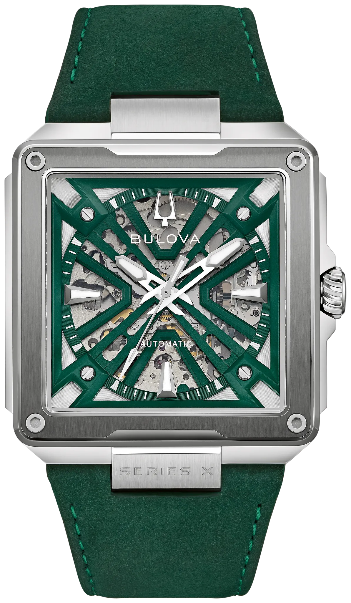 Green Dial Leather Strap Series X 98A343 | Bulova